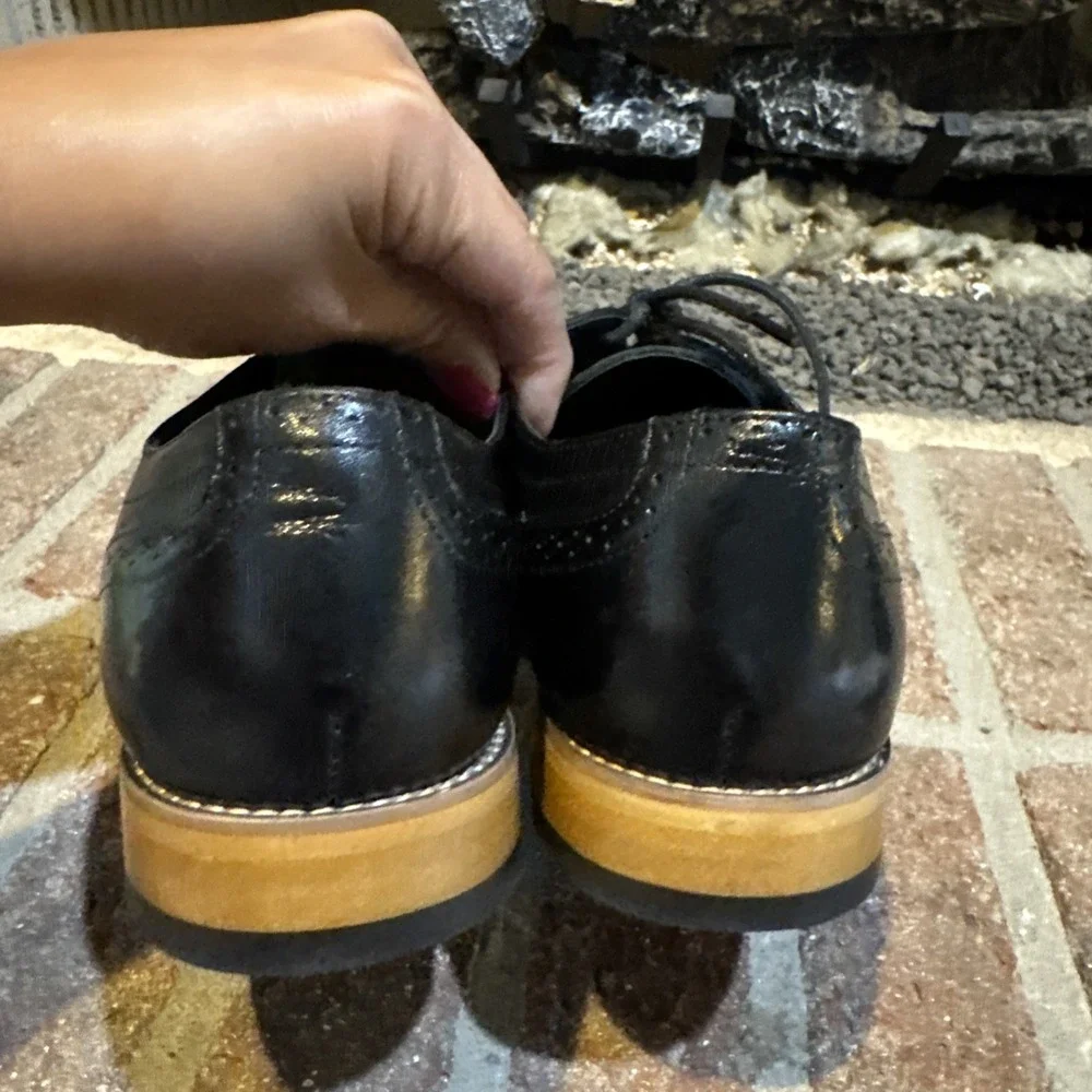 Stacy‎ Adams Darren Cap Toe Oxford Mens size 7M Leather Black #292